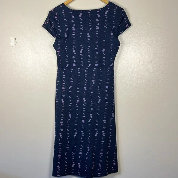 Toad&Co Rosemarie Navy and Light Blue Jersey Knit Dress Size Small EUC - Picture 9 of 16